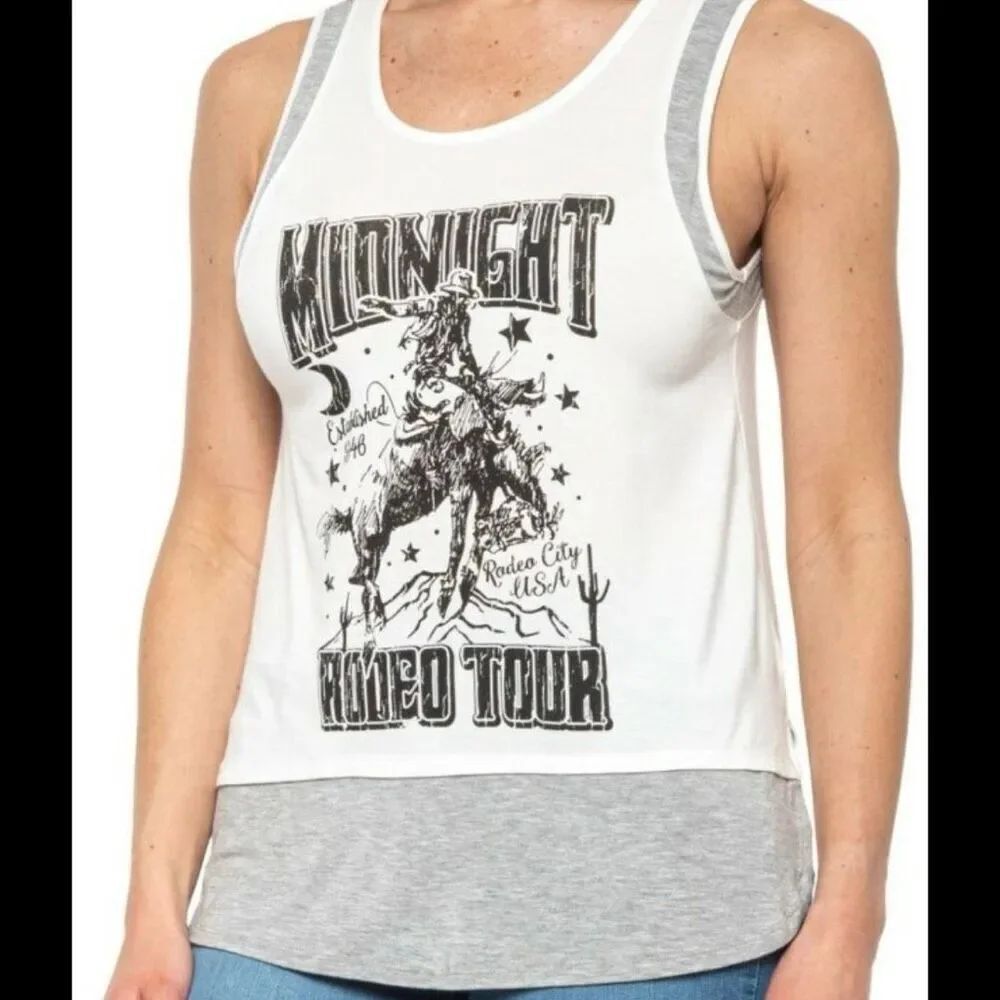 Rock & Roll Cowgirl Medium Midnight Rodeo Tank Top Western